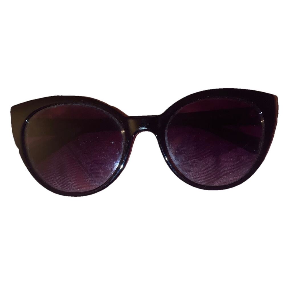 Kate Spade Samantha/s 8079O‎ Black Round Cat Eye Gray Sunglasses 54-20 140